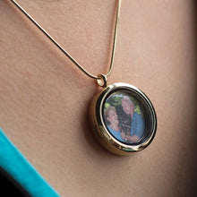 Bronze Companion Round Hinged Photo, 14K Gold - Plated Cremation Necklace - Funeral.com, Inc.