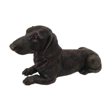 Bronze Dachshund Lying Down ShadowCast Figurine Large Pet Urn - Funeral.com, Inc.
