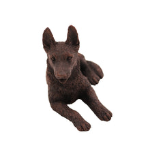 Bronze German Shepherd, Lying Down Figurine Pet Cremation Urn - Funeral.com, Inc.