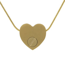 Bronze Heart Pendant w/ Paw Prints Cremation Necklace, 19" Chain - Funeral.com, Inc.