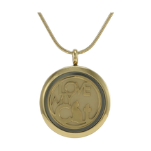 Bronze Hinged, Love My Cat w/ Two Inserts Cremation Necklace - Funeral.com, Inc.