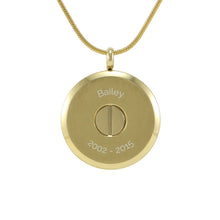 Bronze Hinged, Love My Dog w/ Two Inserts Cremation Necklace - Funeral.com, Inc.