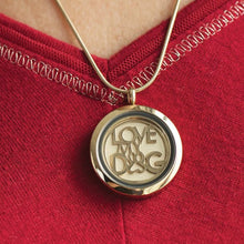 Bronze Hinged, Love My Dog w/ Two Inserts Cremation Necklace - Funeral.com, Inc.