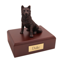 Bronze Husky, Sitting Figurine Pet Cremation Urn - Funeral.com, Inc.