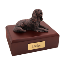 Bronze King Charles Spaniel, Lying Down Figurine Pet Cremation Urn - Funeral.com, Inc.