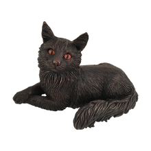 Bronze Long Hair Domestic Cat Lying Down ShadowCast Figurine Pet Urn - Funeral.com, Inc.