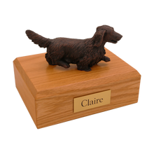 Bronze Long - haired Dachshund, Walking Figurine Pet Cremation Urn - Funeral.com, Inc.