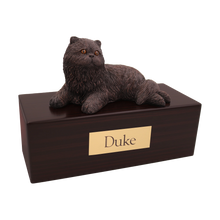Bronze Persian Cat, Lying Down Figurine Pet Cremation Urn - Funeral.com, Inc.
