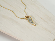 Bronze & Pewter Wings of Eternity, 14K Gold - Plated Cremation Necklace - Funeral.com, Inc.