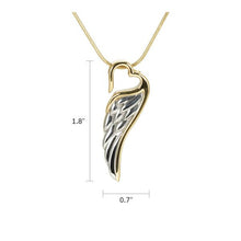 Bronze & Pewter Wings of Eternity, 14K Gold - Plated Cremation Necklace - Funeral.com, Inc.