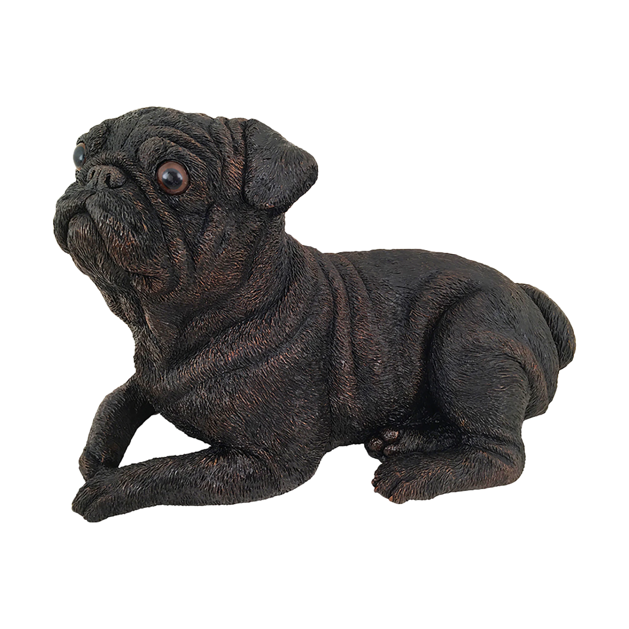 ShadowCast Bronze Pug Urn | 110 cu in Figurine | Funeral.com, Inc.
