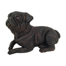 Bronze Pug Lying Down ShadowCast Figurine Extra Large Pet Urn - Funeral.com, Inc.