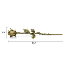 Bronze Rose with Bronze Stem Keepsake Urn - Funeral.com, Inc.