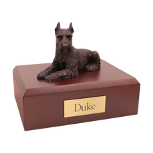 Bronze Schnauzer, Ears Up Figurine Pet Cremation Urn - Funeral.com, Inc.