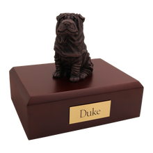 Bronze Shar Pei, Sitting Figurine Pet Cremation Urn - Funeral.com, Inc.