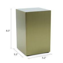 Bronze Stainless Steel Box Adult Cremation Urn - Funeral.com, Inc.