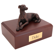 Bronze Whippet, Lying Down Figurine Pet Cremation Urn - Funeral.com, Inc.