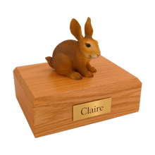 Brown Alert Rabbit, Sitting Figurine Pet Cremation Urn - Funeral.com, Inc.