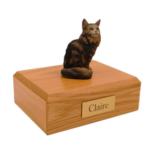 Brown and Tabby Maine Coon, Sitting Figurine Pet Cremation Urn - Funeral.com, Inc.