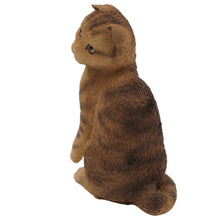 Brown and Tabby Scottish Fold, Sitting Figurine Pet Cremation Urn - Funeral.com, Inc.
