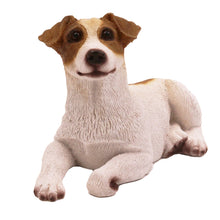 Brown and White Jack Russell Terrier, Lying Down Figurine Pet Cremation Urn  - Funeral.com, Inc.