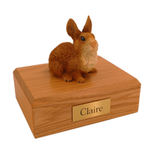 Brown and White Rabbit, Sitting Figurine Pet Cremation Urn - Funeral.com, Inc.