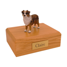 Brown Australian Shepherd, Standing Figurine Pet Cremation Urn - Funeral.com, Inc.