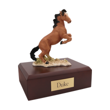 Brown Mustang Horse, Rearing Figurine Pet Cremation Urn - Funeral.com, Inc.