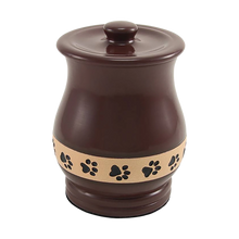 Brown Paw Print Band Medium Pet Cremation Urn - Funeral.com, Inc.
