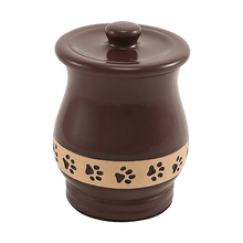 Brown Paw Print Band Small Pet Urn - Funeral.com, Inc.