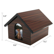 Brown Pet House Photo Slot Large Cremation Urn - Funeral.com, Inc.