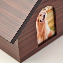 Brown Pet House Photo Slot Large Cremation Urn - Funeral.com, Inc.