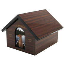 Brown Pet House Photo Slot Large Cremation Urn - Funeral.com, Inc.