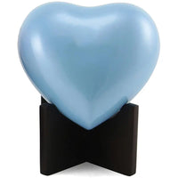 Arielle Pearl Blue Brass Heart Keepsake - funeral.com