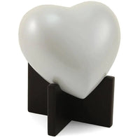 Arielle Pearl White Brass Heart Keepsake - funeral.com