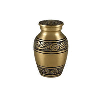 Decamere Flower Gold Brass Keepsake - funeral.com