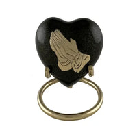 Golden Reverence Brown Aluminum Heart Keepsake