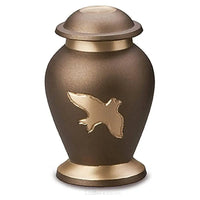 Soaring Sable Brown Brass Keepsake - funeral.com