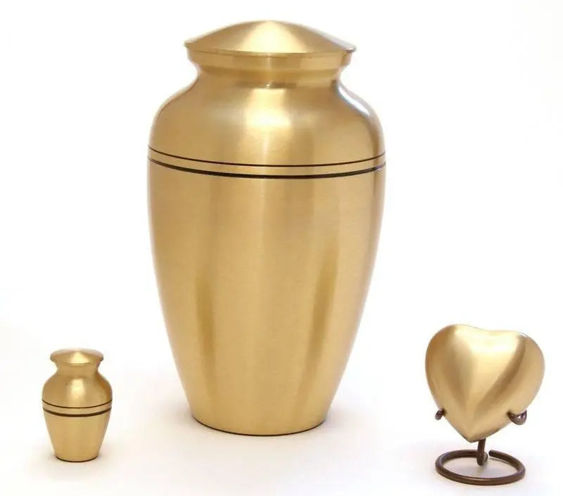 Spartan Amber Gold Brass Keepsake - funeral.com