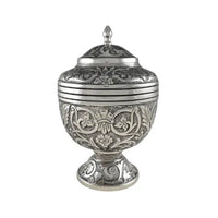 Archaic Adult Silver Brass Urn