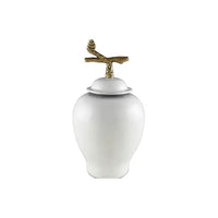 Antique Medium White Brass Urn - funeral.com