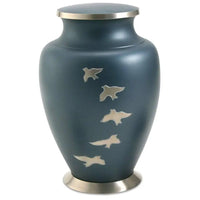 Aria Adult Doves in Flight Brass Urn Full view - funeral.com