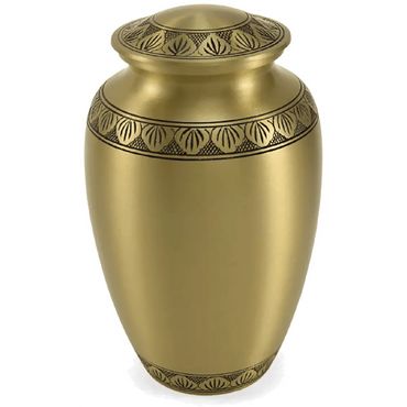 Athena Adult Honey Gold Brass Urn - funeral.com