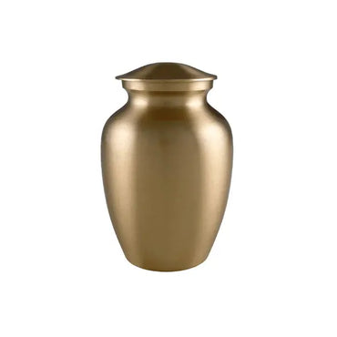 Classic Medium Gold Stainless Steel Urn - funeral.com