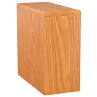 Modest Adult Rectangular Cherry Wood Urn