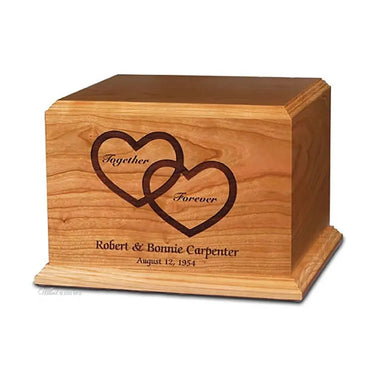 Together XXL Forever Cherry Wood Urn - funeral.com
