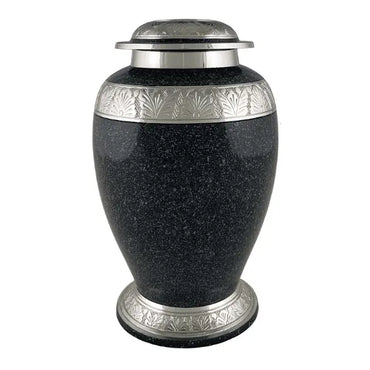 Tradional Granite Adult Dark Blue Brass Urn - funeral.com