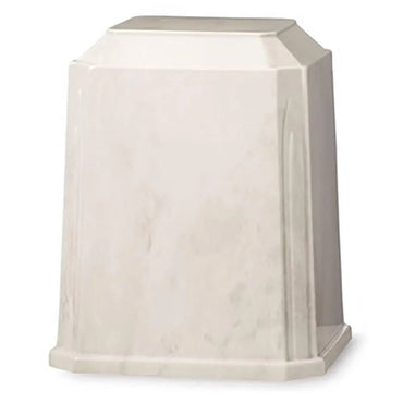 Tribute Adult White Marble Urn - funeral.com