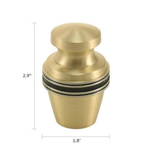 Brushed Bronze Brass Accent Band Keepsake Urn - Funeral.com, Inc.