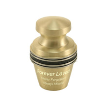 Brushed Bronze Brass Accent Band Keepsake Urn - Funeral.com, Inc.